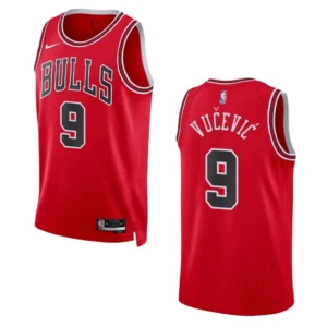 Regata NBA Chicago Bulls Icon Edition 2022/23 Nikola Vučević 9 - Vermelha