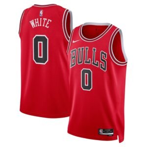 Regata NBA Chicago Bulls Icon Edition Coby White 0 - Vermelha