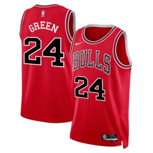 Regata NBA Chicago Bulls Icon Edition Javonte Green 24 - Vermelha