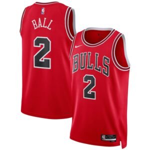Regata NBA Chicago Bulls Icon Edition Lonzo Ball 2 - Vermelha