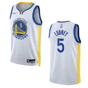Regata NBA Golden State Warriors Association Edition 2022/23 Swingman Kevon Looney 5 - Branca