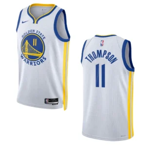 Regata NBA Golden State Warriors Association Edition 2022/23 Swingman Klay Thompson 11 - Branca