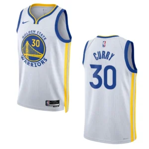 Regata NBA Golden State Warriors Association Edition 2022/23 Swingman Stephen Curry 30 - Branca