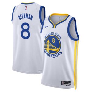 Regata NBA Golden State Warriors Association Edition Swingman Reece Beekman 8 - Branca