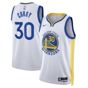 Regata NBA Golden State Warriors Association Edition Swingman Stephen Curry 30 - Branca