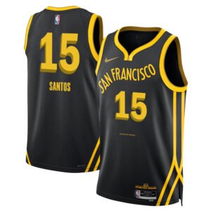 Regata NBA Golden State Warriors City Edition Swingman Gui Santos 15 - Preta