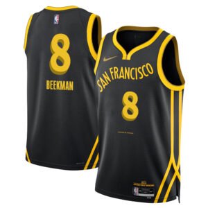 Regata NBA Golden State Warriors City Edition Swingman Reece Beekman 8 - Preta