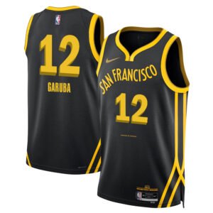 Regata NBA Golden State Warriors City Edition Swingman Usman Garuba 12 - Preta
