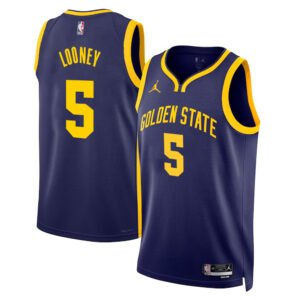 Regata NBA Golden State Warriors Statement Edition Kevon Looney 5 - Azul