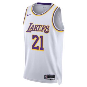 Regata NBA Los Angeles Lakers Association Edition Swingman Maxwell Lewis 21 - Branca