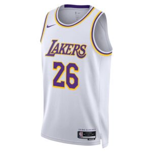 Regata NBA Los Angeles Lakers Association Edition Swingman Spencer Dinwiddie 26 - Branca