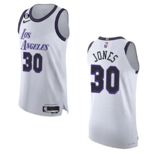 Regata NBA Los Angeles Lakers Authentic City Edition 2022/23 Damian Jones  30 - Branca