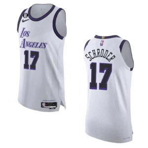 Regata NBA Los Angeles Lakers Authentic City Edition 2022/23 Dennis Schrode 17 - Branca