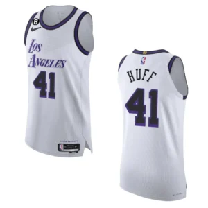 Regata NBA Los Angeles Lakers Authentic City Edition 2022/23 Jay Huff 41 - Branca