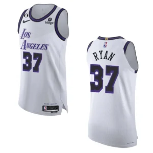 Regata NBA Los Angeles Lakers Authentic City Edition 2022/23 Matt Ryan 37 - Branca