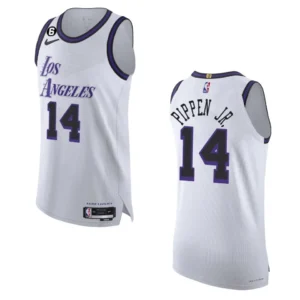Regata NBA Los Angeles Lakers Authentic City Edition 2022/23 Scotty Pippen Jr. 14 - Branca