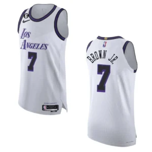 Regata NBA Los Angeles Lakers Authentic City Edition 2022/23 Troy Brown Jr. 7 - Branca