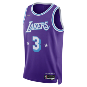 Regata NBA Los Angeles Lakers City Edition Swingman Jersey 2022 Anthony Davis 3 - Roxa