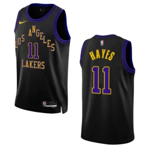 Regata NBA Los Angeles Lakers City Edition Swingman Jersey 23/24 Jaxson Hayes 11 - Preta