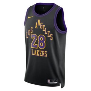 Regata NBA Los Angeles Lakers City Edition Swingman Jersey 23/24 Rui Hachimura 28 - Preta