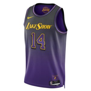 Regata NBA Los Angeles Lakers City Edition Swingman Jersey 24/25 Colin Castleton  14 - Roxa