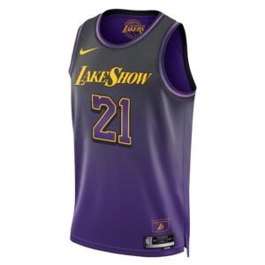 Regata NBA Los Angeles Lakers City Edition Swingman Jersey 24/25 Maxwell Lewis 21 - Roxa