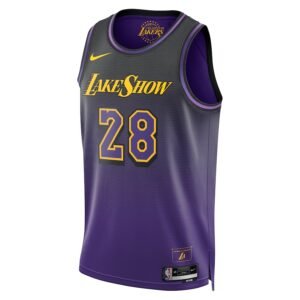 Regata NBA Los Angeles Lakers City Edition Swingman Jersey 24/25 Rui Hachimura 28 - Roxa