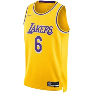 Regata NBA Los Angeles Lakers Icon Edition Swingman 21/22 LeBron James 6 - Amarela