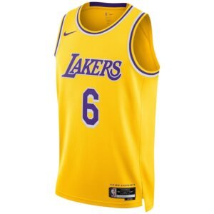 Regata NBA Los Angeles Lakers Ícon Edition Swingman Lebron James 6 - Amarela