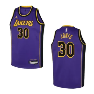 Regata NBA Los Angeles Lakers Jordan 2022-23 Statement Edition Damian Jones 30 – Roxa