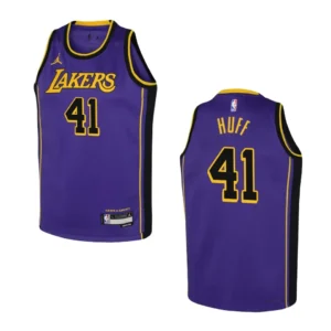 Regata NBA Los Angeles Lakers Jordan 2022-23 Statement Edition Jay Huff 41 – Roxa