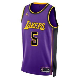 Regata NBA Los Angeles Lakers Statement Edition Swingman Cam Reddish 5 - Roxa