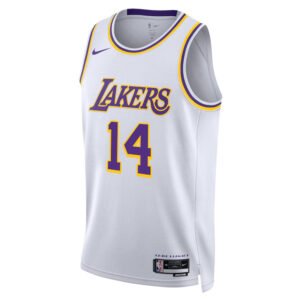 Regata NBA Los Angeles Lakers Association Edition Swingman Colin Castleton 14 - Branca