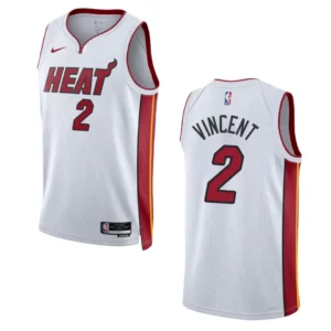 Regata NBA Miami Heat Association Edition Swingman 2022/23 Gabe Vincent 2 - Branca