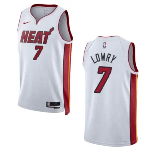 Regata NBA Miami Heat Association Edition Swingman 2022/23 Kyle Lowry 7 - Branca