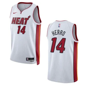 Regata NBA Miami Heat Association Edition Swingman 2022/23 Tyler Herro 14 - Branca