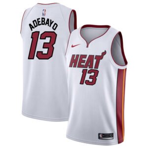 Regata NBA Miami Heat Association Edition Swingman Bam Adebayo 13 - Branca