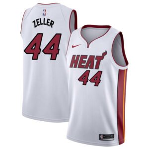Regata NBA Miami Heat Association Edition Swingman Cody Zeller 44 - Branca