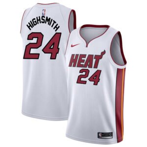 Regata NBA Miami Heat Association Edition Swingman Haywood Highsmith 24 - Branca