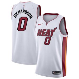 Regata NBA Miami Heat Association Edition Swingman Josh Richardson 0 - Branca