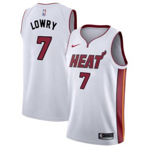 Regata NBA Miami Heat Association Edition Swingman Kyle Lowry 7 - Branca