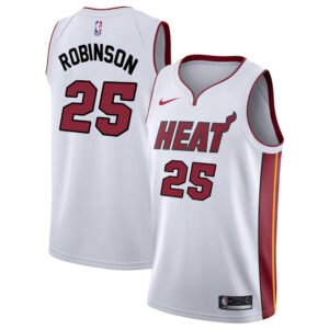 Regata NBA Miami Heat Association Edition Swingman Orlando Robinson 25 - Branca