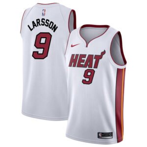 Regata NBA Miami Heat Association Edition Swingman Pelle Larsson 9 - Branca