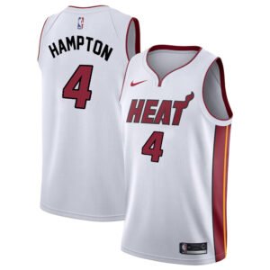 Regata NBA Miami Heat Association Edition Swingman RJ Hampton 4 - Branca