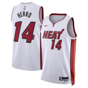 Regata NBA Miami Heat Association Edition Swingman Tyler Herro 14 - Branca