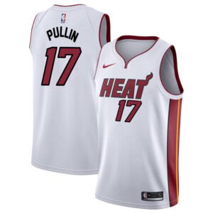 Regata NBA Miami Heat Association Edition Swingman Zyon Pullin 17 - Branca