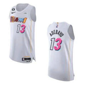 Regata NBA Miami Heat City Edition Authentic 2022/23 Bam Adebayo 13 - Branca