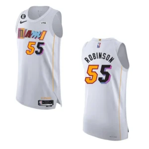Regata NBA Miami Heat City Edition Authentic 2022/23 Duncan Robinson 55 - Branca