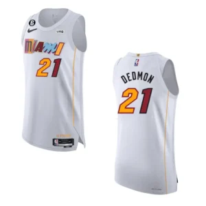 Regata NBA Miami Heat City Edition Authentic 2022/23 Dwayne Dedmon 21 - Branca