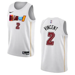 Regata NBA Miami Heat City Edition Swingman 2022/23 Gabe Vincent 2 - Branca